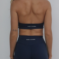 Halter Neck Crop Top - Midnight