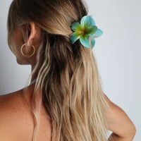 Frangipani Hawaii Hair Clip Blue