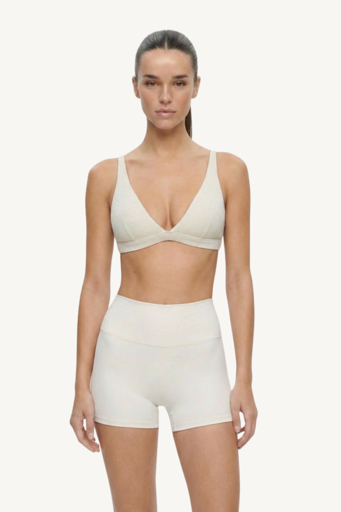 Bella Crop - Champagne lurex
