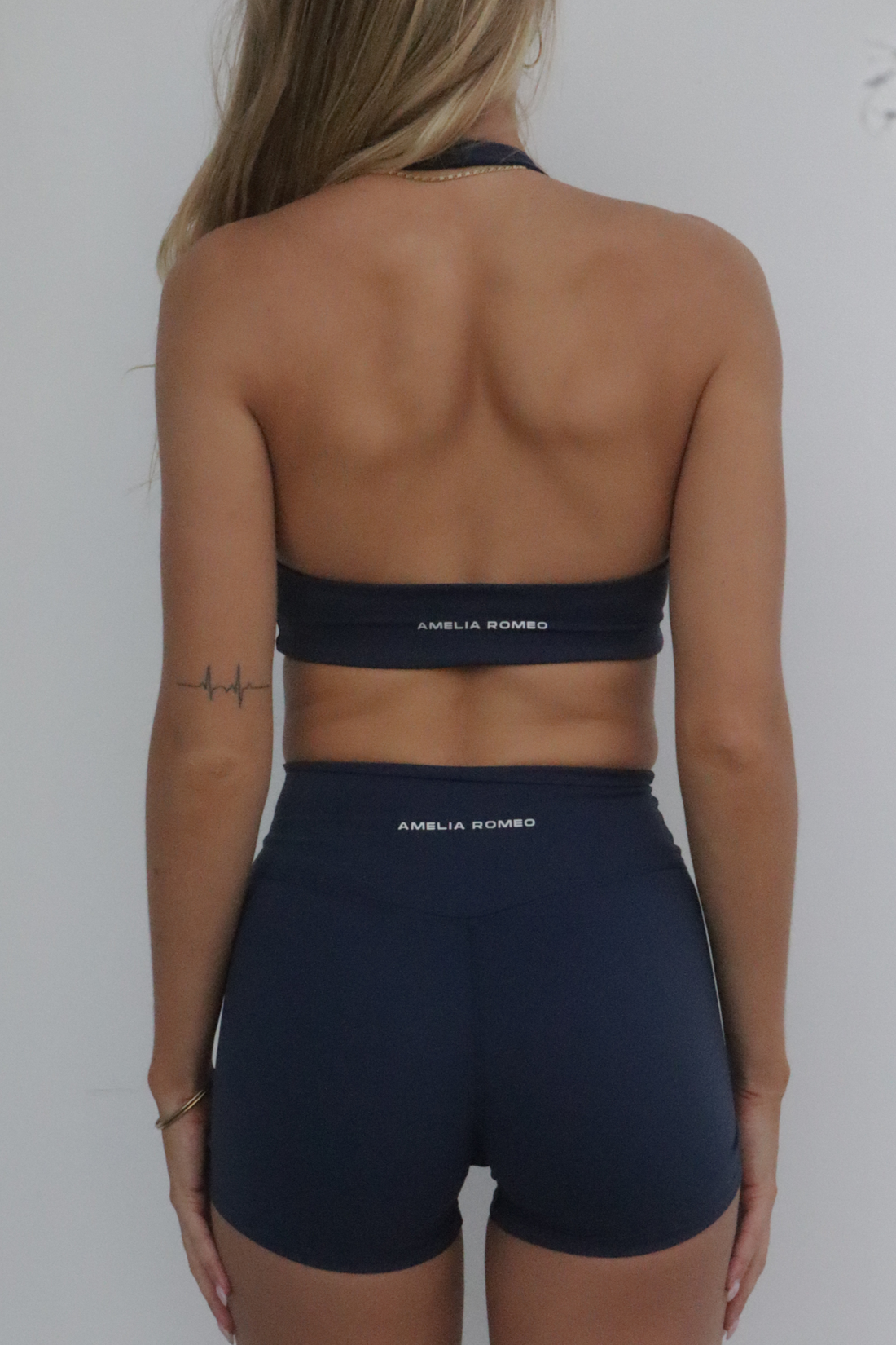 Halter Neck Crop Top - Midnight